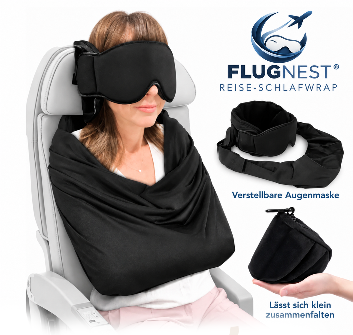 FLUGNEST™ First-Class 3-in-1 Reise-Schlafset