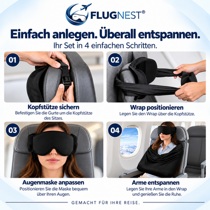 FLUGNEST™ First-Class 3-in-1 Reise-Schlafset